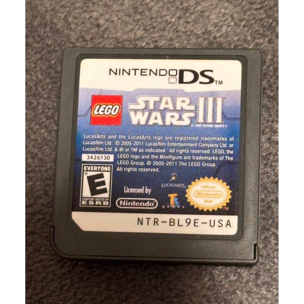 LEGO Star Wars III The Clone Wars Nintendo DS Game Cartridge
